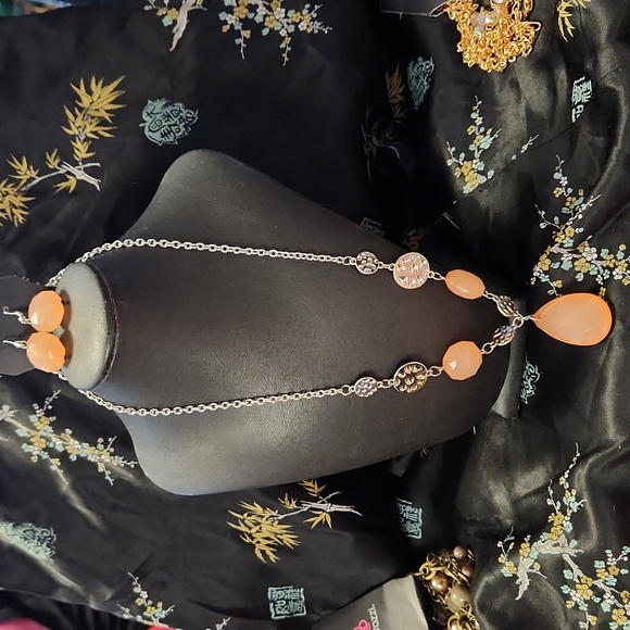 Paparazzi Dew What You Wanna Dew Orange Necklace - Picture 3 of 3